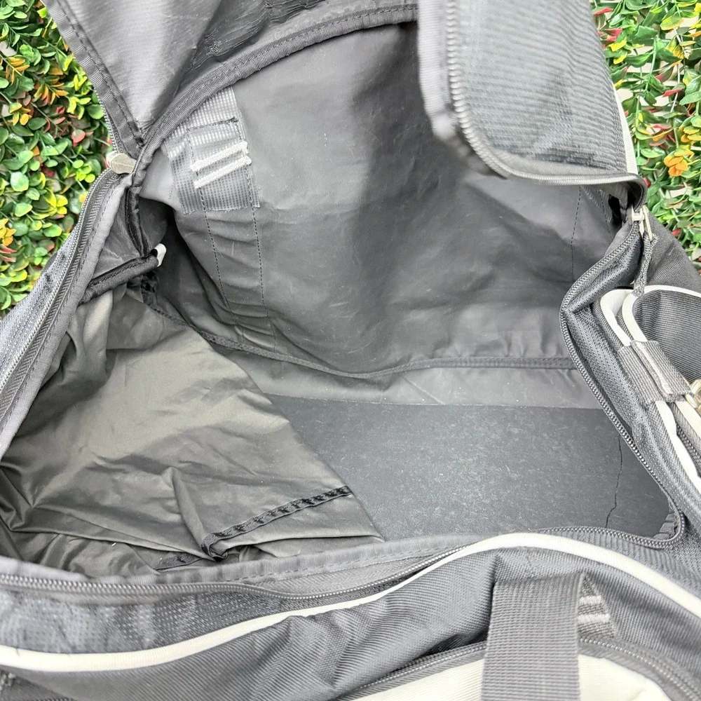OGIO All Terrain Black Silver Athletic Duffel Bag Padded Strap Travel Gym Bag